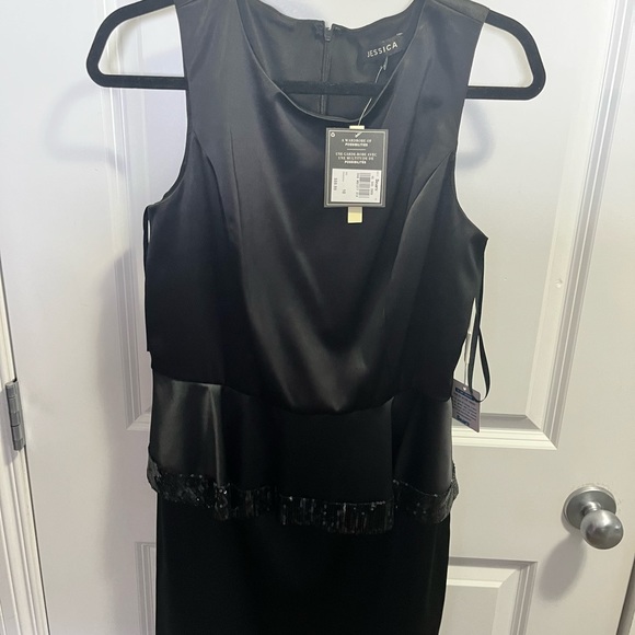 NWT black satin dress with sparkle detail - Picture 3 of 3